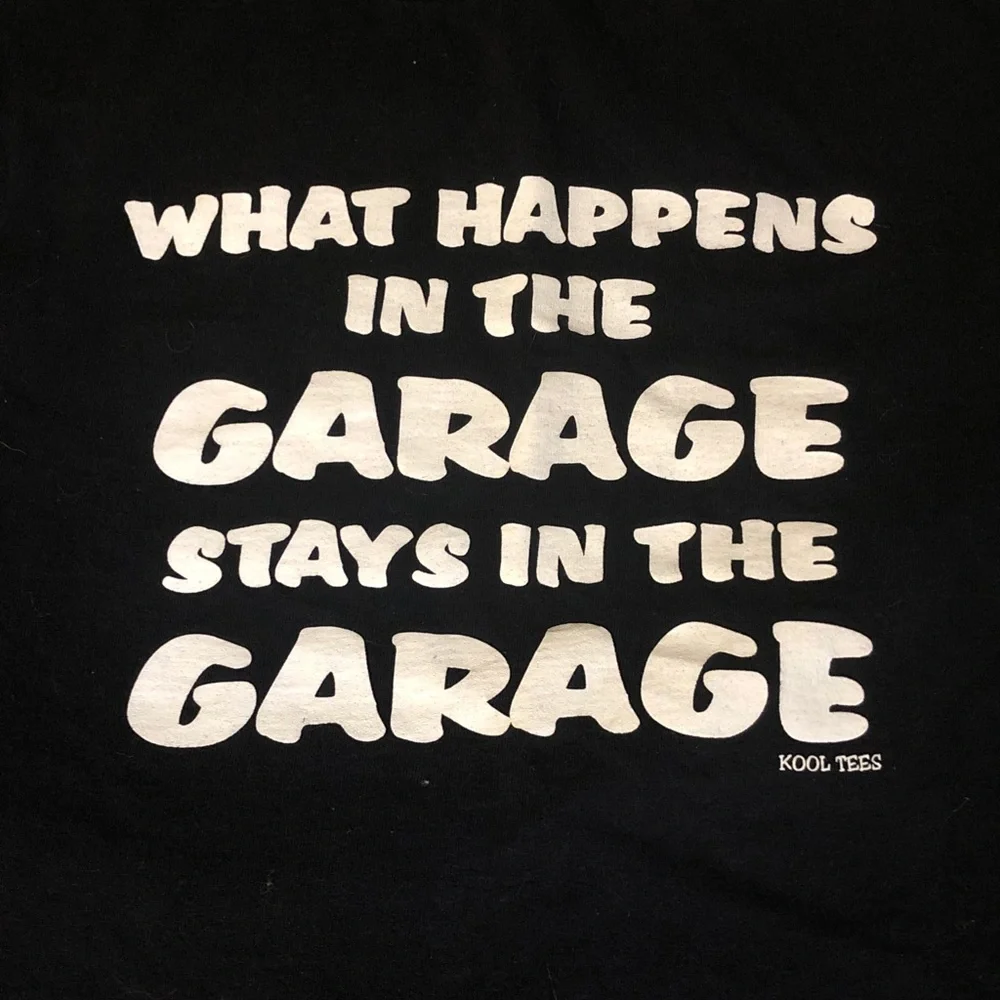 Black Graphic Tee with White Text Funny
